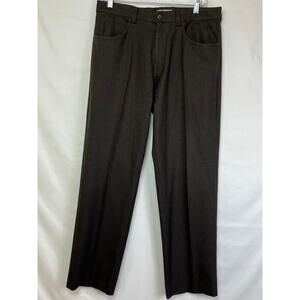Ballin Men's Size 34 (HEMMED) Brown X-WST Pleated Straight Leg Dress Pant
